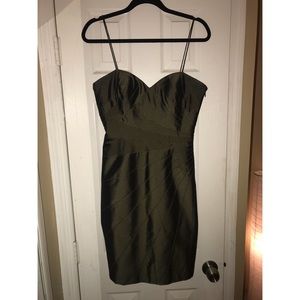 Niteline Cocktail Dress in Deep Olive